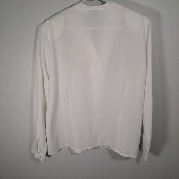 Vintage Joanna White Embroidered Button-up Blouse Size Large - Picture 8 of 9